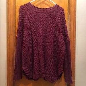 Joseph A. Burgundy Knit Sweater